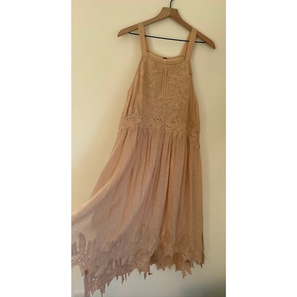 Free People In Your Arms Floral Appliqué Dress, Size Small - Picture 4 of 9